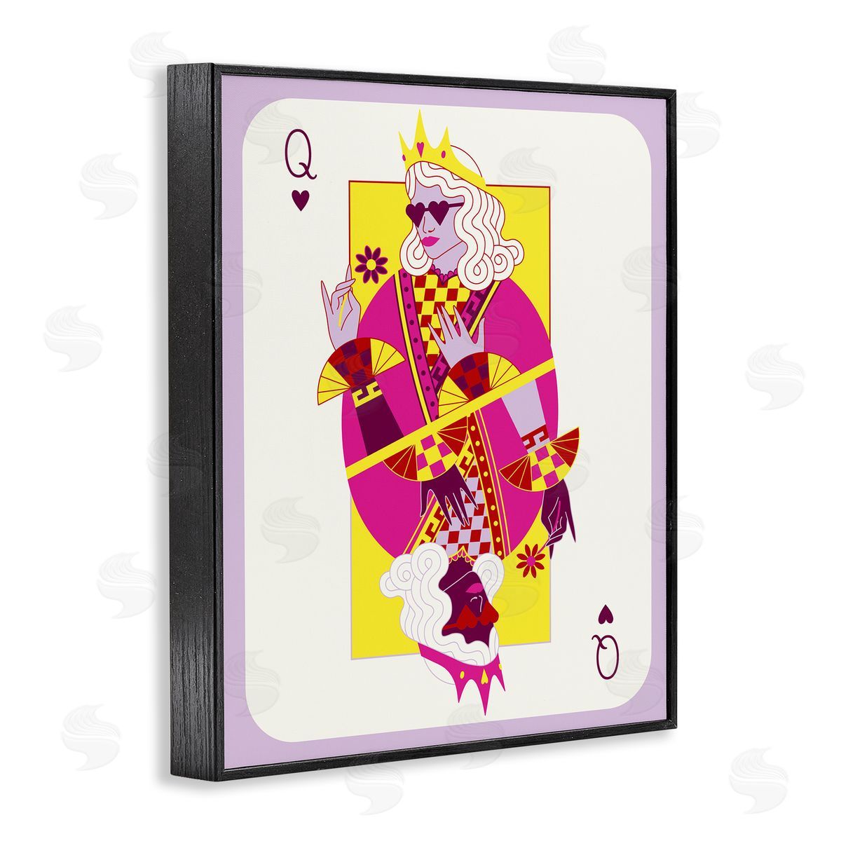 Trendy Queen Card Black Frame Print Wall Art, Home Decor by Grace Popp
