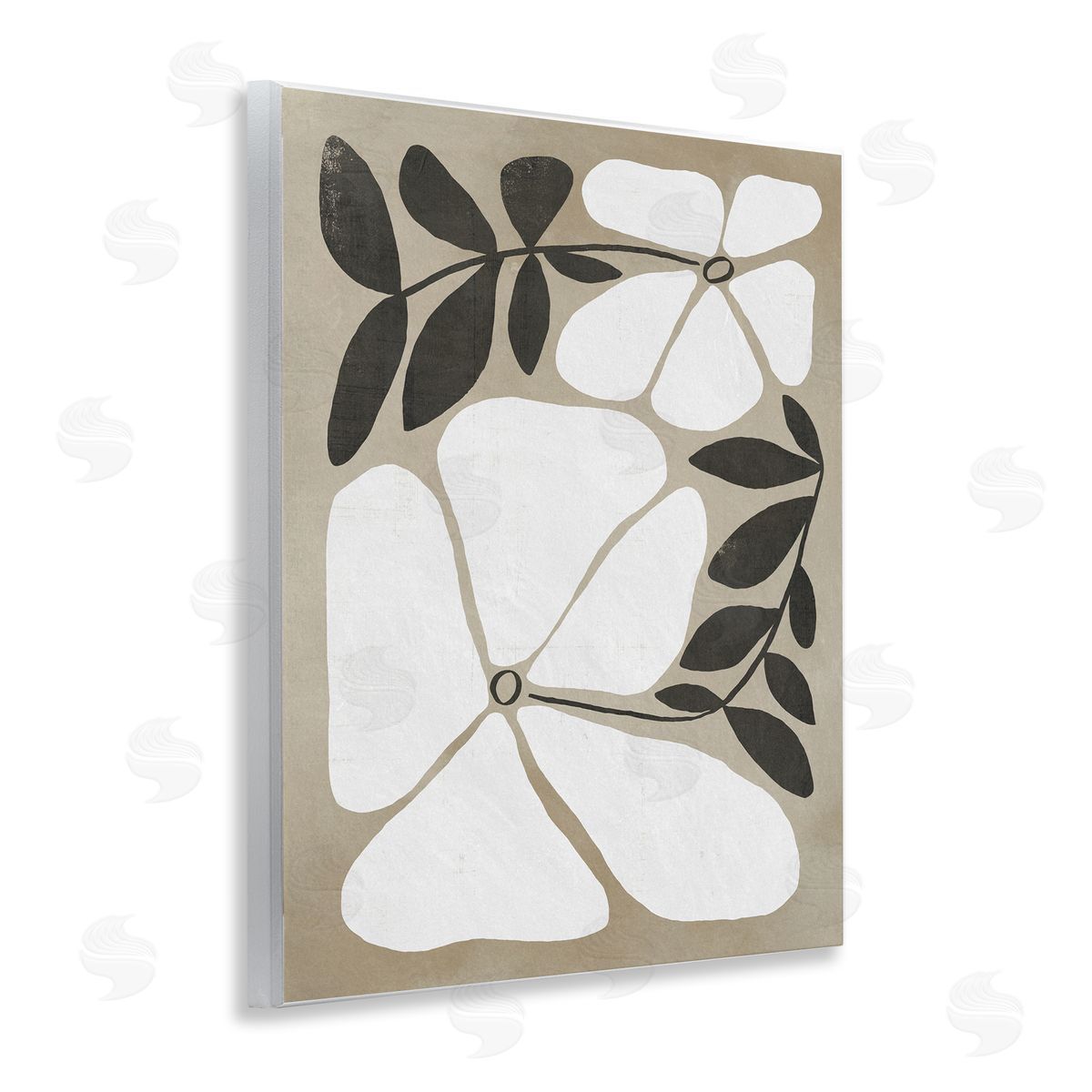 Oblong Boho Flowers Wood Plaque Wall Art, Home Decor by Victoria Barnes
