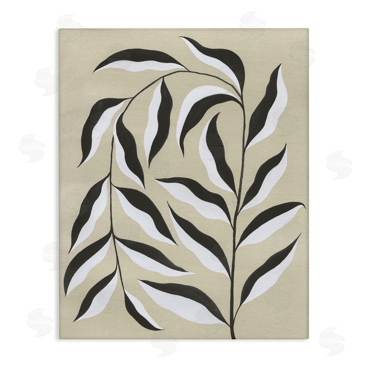 Natural Curved Vegetation Canvas Wall Art, Home Decor by Grace Popp