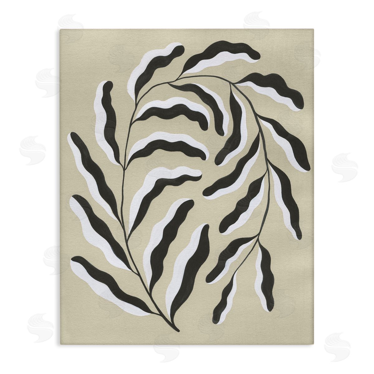 Curved Blooming Botanical Canvas Wall Art, Home Decor by Grace Popp