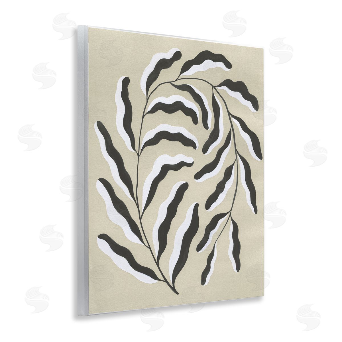 Curved Blooming Botanical Wood Plaque Wall Art, Home Decor by Grace Popp