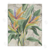June Erica Vess | Bird of Paradise over Map