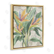 June Erica Vess | Bird of Paradise over Map