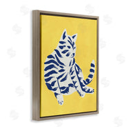June Erica Vess | Unique Bright Cat on Yellow