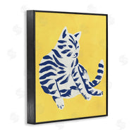 June Erica Vess | Unique Bright Cat on Yellow