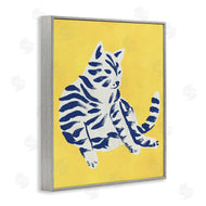 June Erica Vess | Unique Bright Cat on Yellow