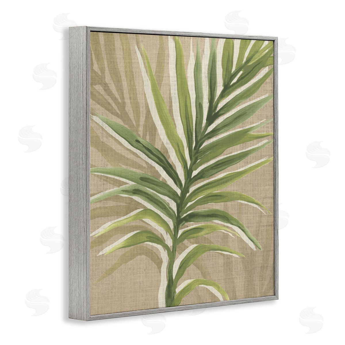 Rustic Palm Plant Grey Frame Print Wall Art, Home Decor by June Erica Vess