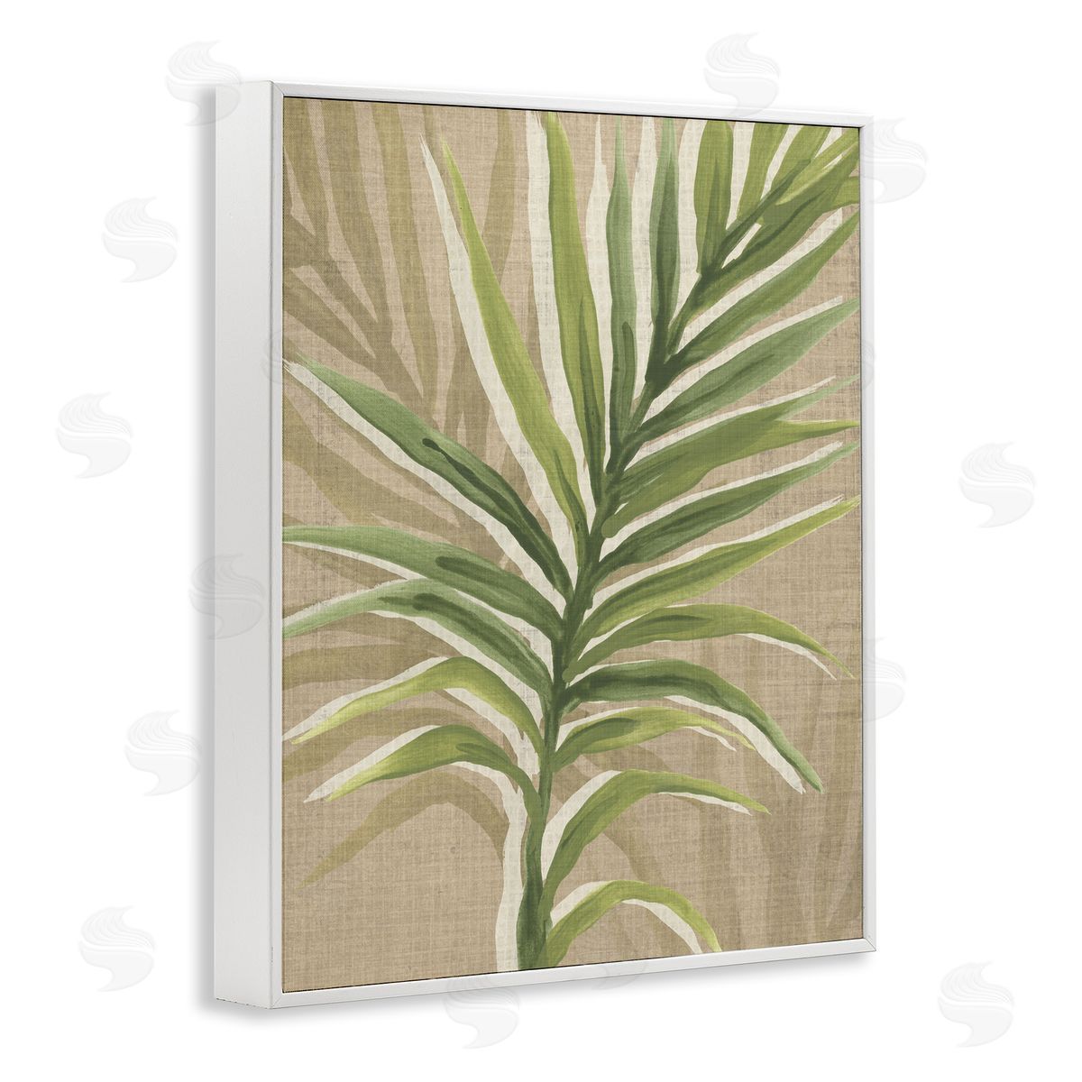 Rustic Palm Plant White Frame Print Wall Art, Home Decor by June Erica Vess