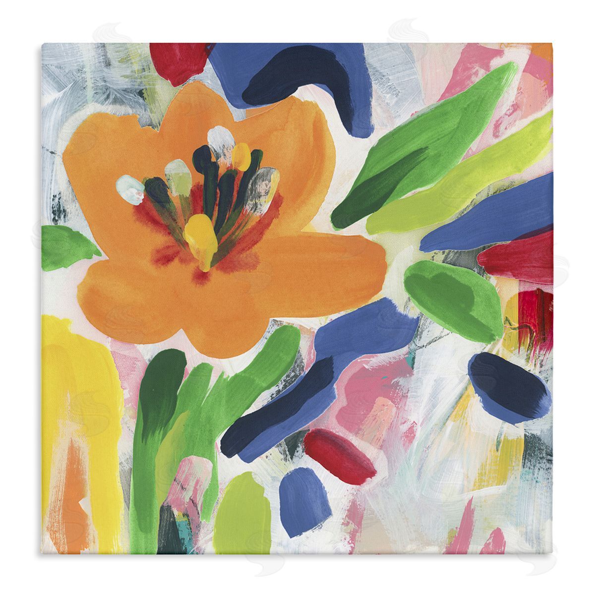 Blossoms in Rich Hues Canvas Wall Art, Home Decor by June Erica Vess