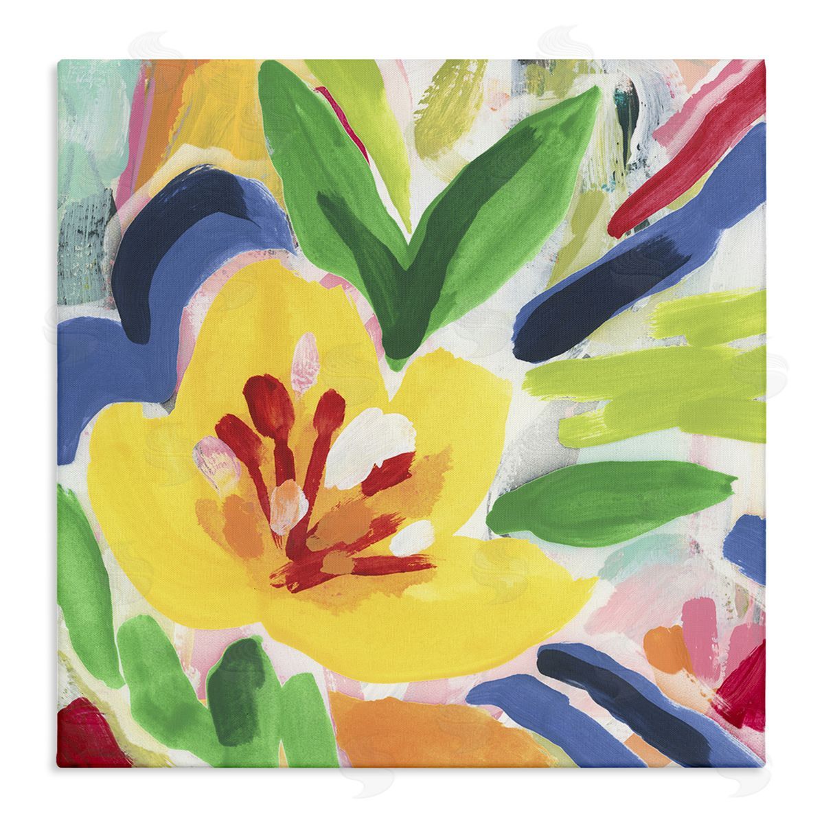 Vivid Lively Florals Canvas Wall Art, Home Decor by June Erica Vess