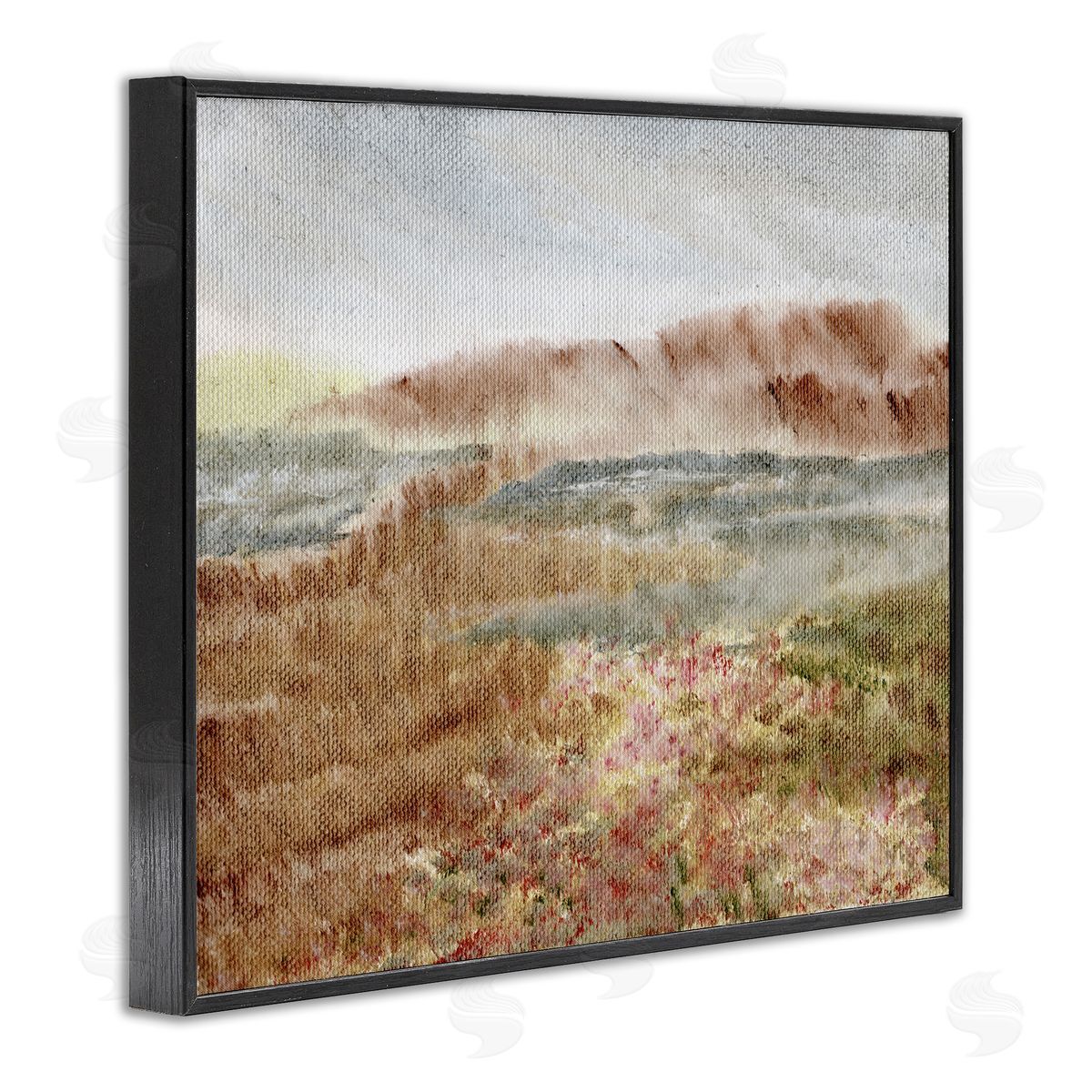 Vast Earthy Desert View Black Frame Print Wall Art, Home Decor by Nikita Jariwala