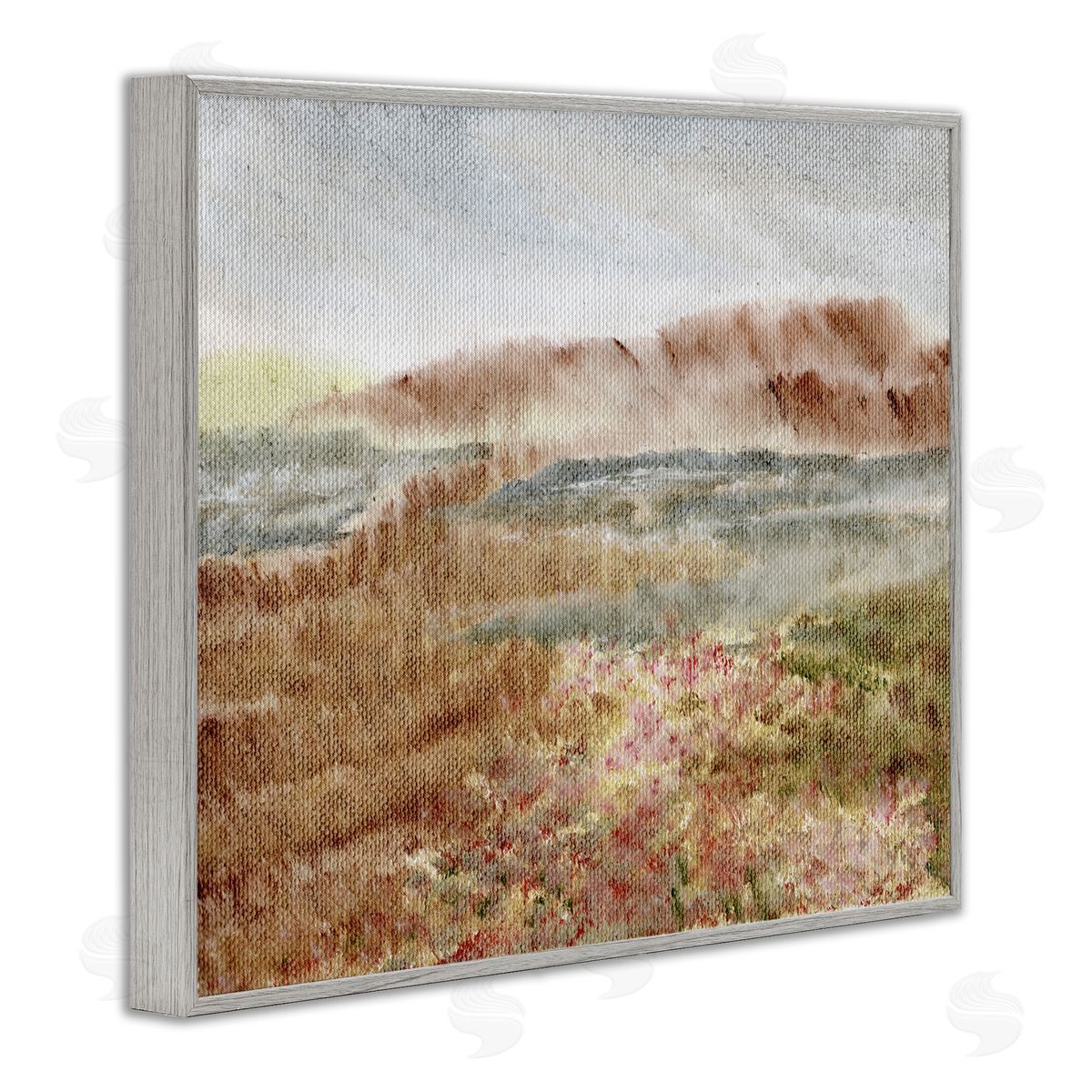 Vast Earthy Desert View Grey Frame Print Wall Art, Home Decor by Nikita Jariwala