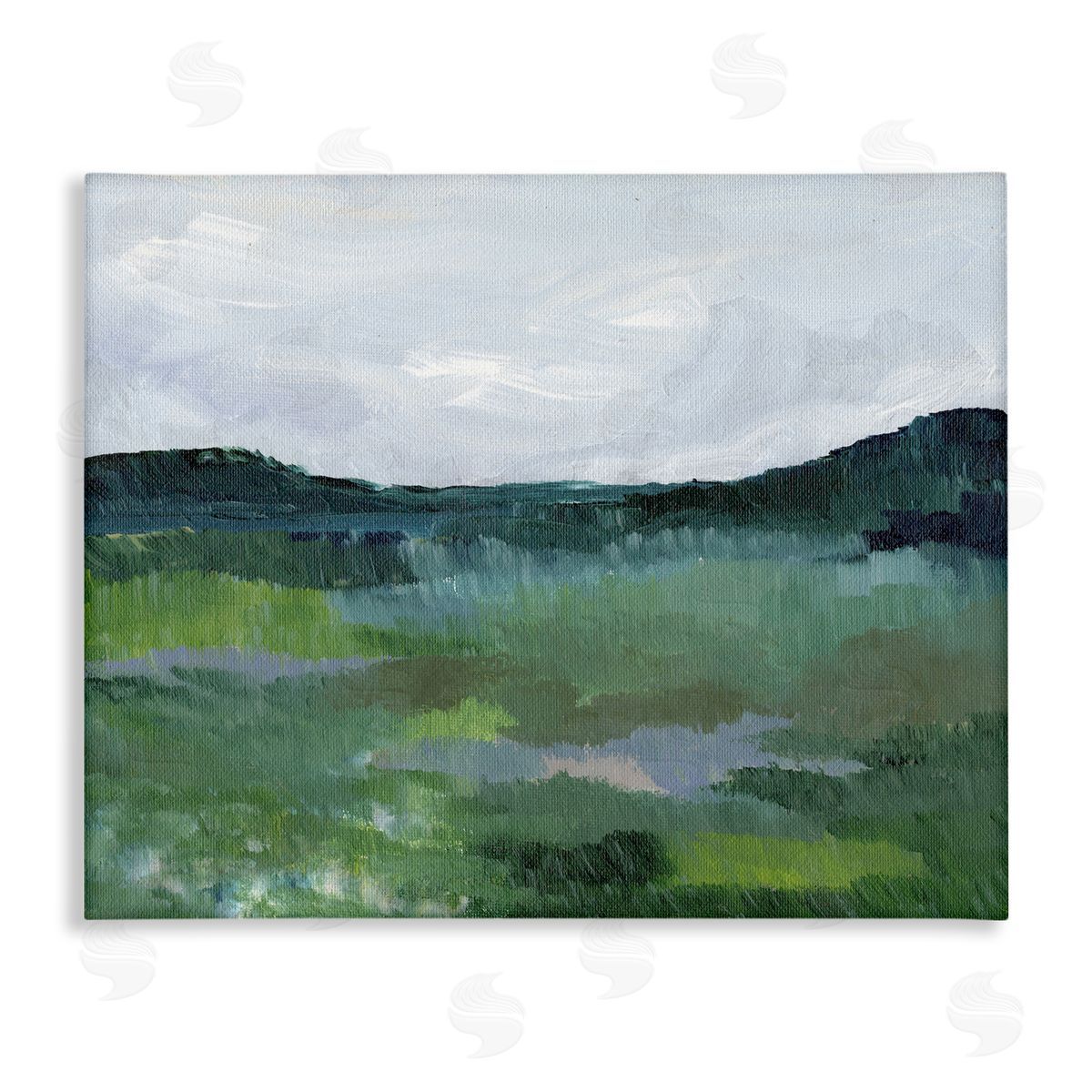 Brushed Tranquil Landscape Canvas Wall Art, Home Decor by Nikita Jariwala