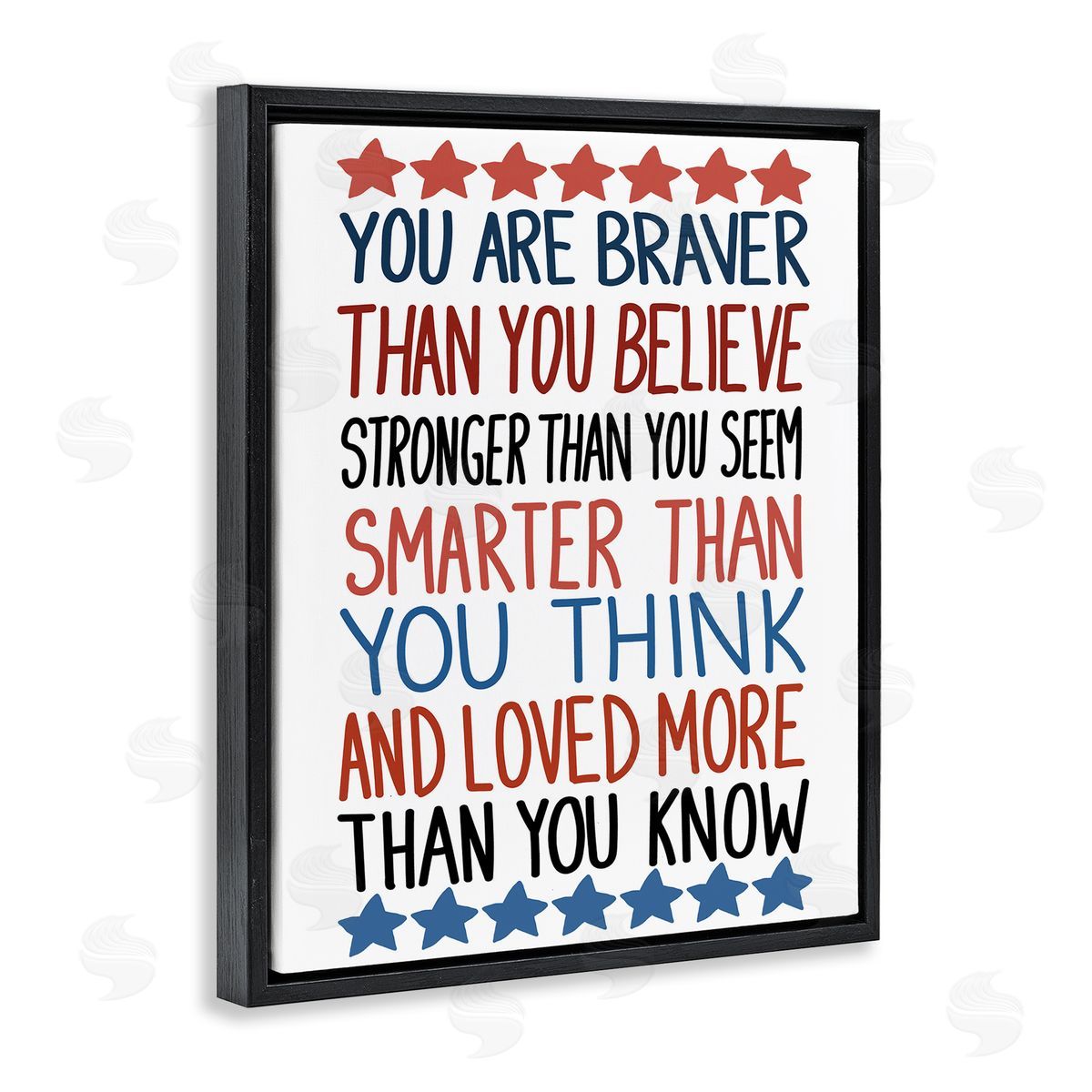 Bold Self Confidence Phrases Black Floating Frame Canvas Wall Art, Home Decor by Sweet Melody Designs