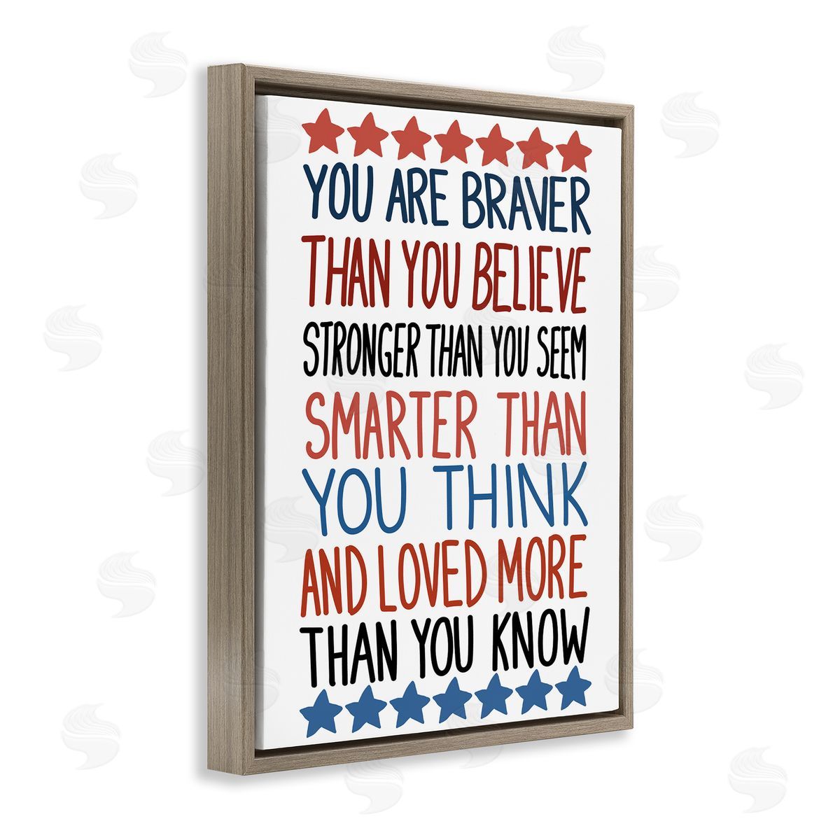 Bold Self Confidence Phrases Brown Floating Frame Canvas Wall Art, Home Decor by Sweet Melody Designs