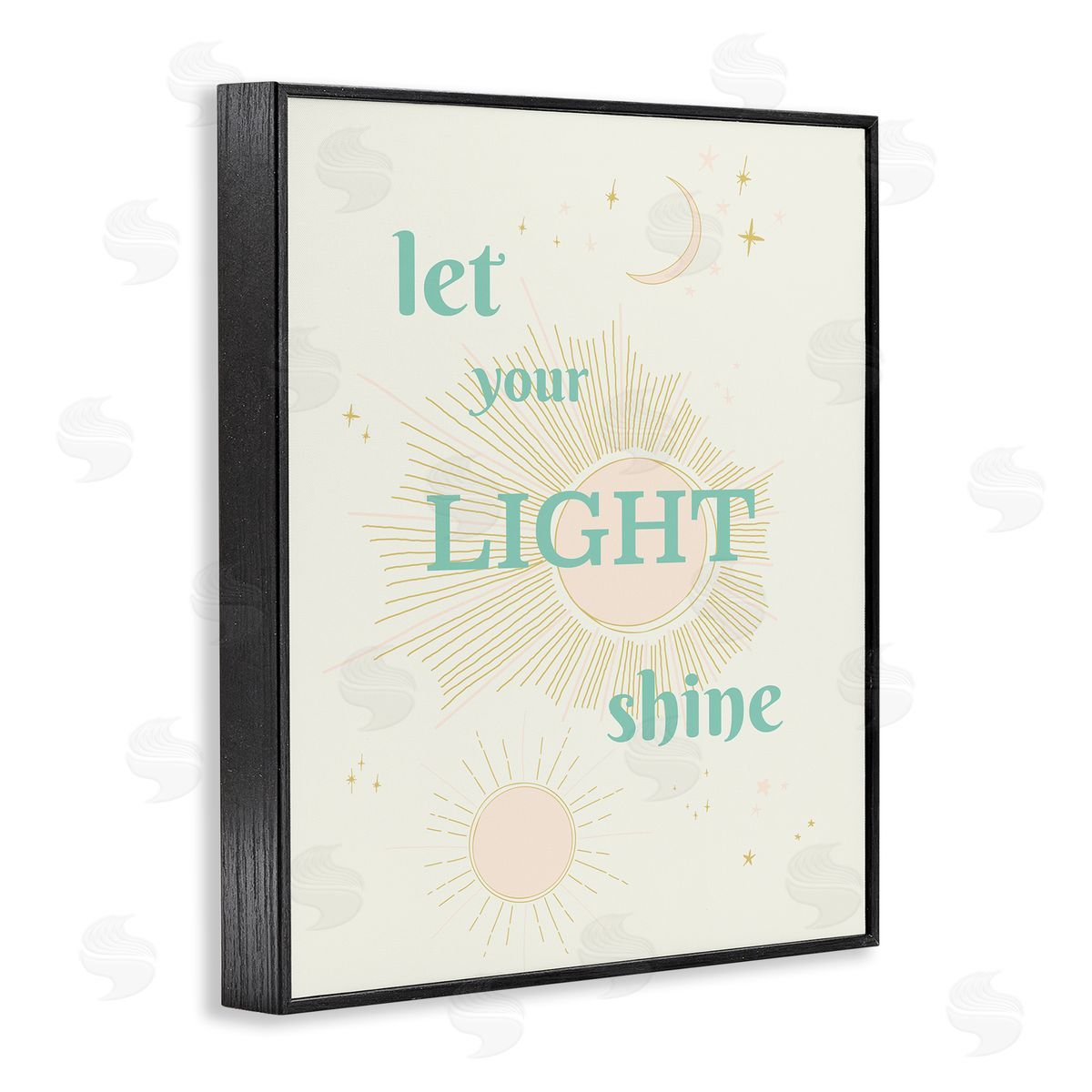 Let Your Light Shine Black Frame Print Wall Art, Home Decor by Sweet Melody Designs