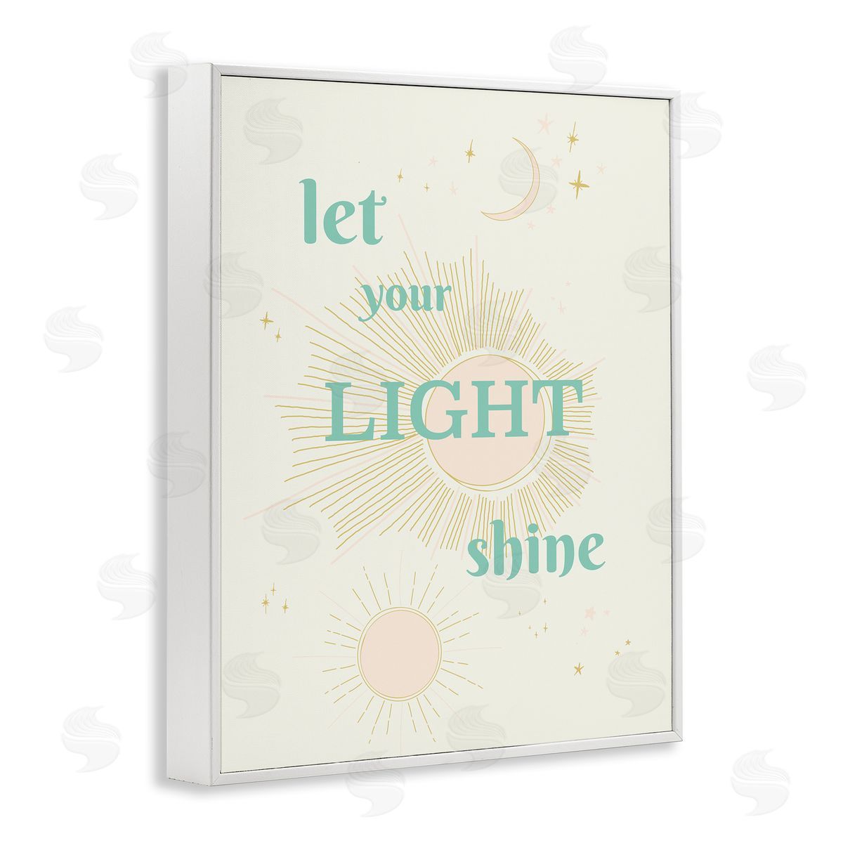 Let Your Light Shine White Frame Print Wall Art, Home Decor by Sweet Melody Designs