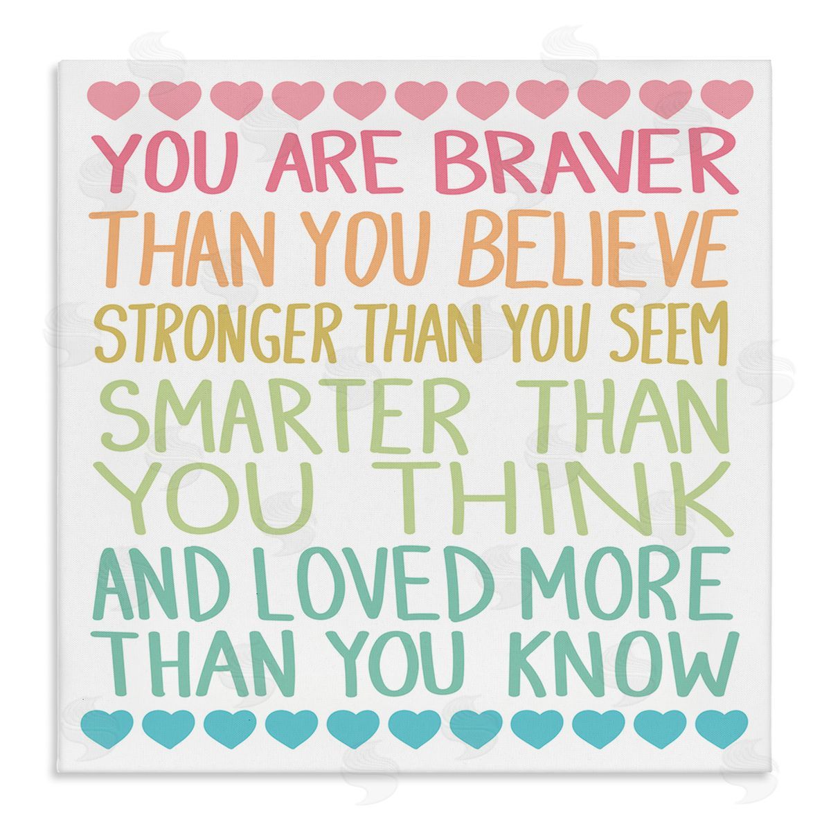 Rainbow Confidence Phrases Canvas Wall Art, Home Decor by Sweet Melody Designs