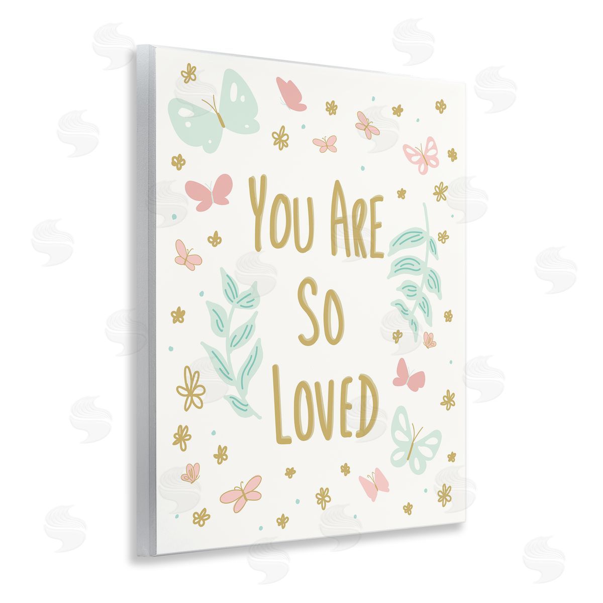 So Loved Uplifting Flowers Wood Plaque Wall Art, Home Decor by Sweet Melody Designs