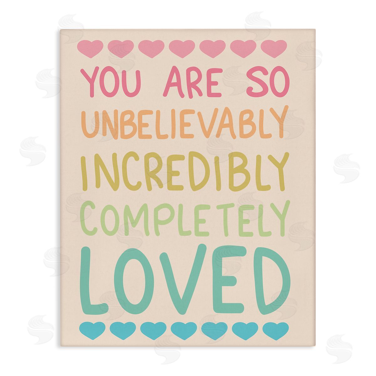 Completely Loved with Hearts Canvas Wall Art, Home Decor by Sweet Melody Designs