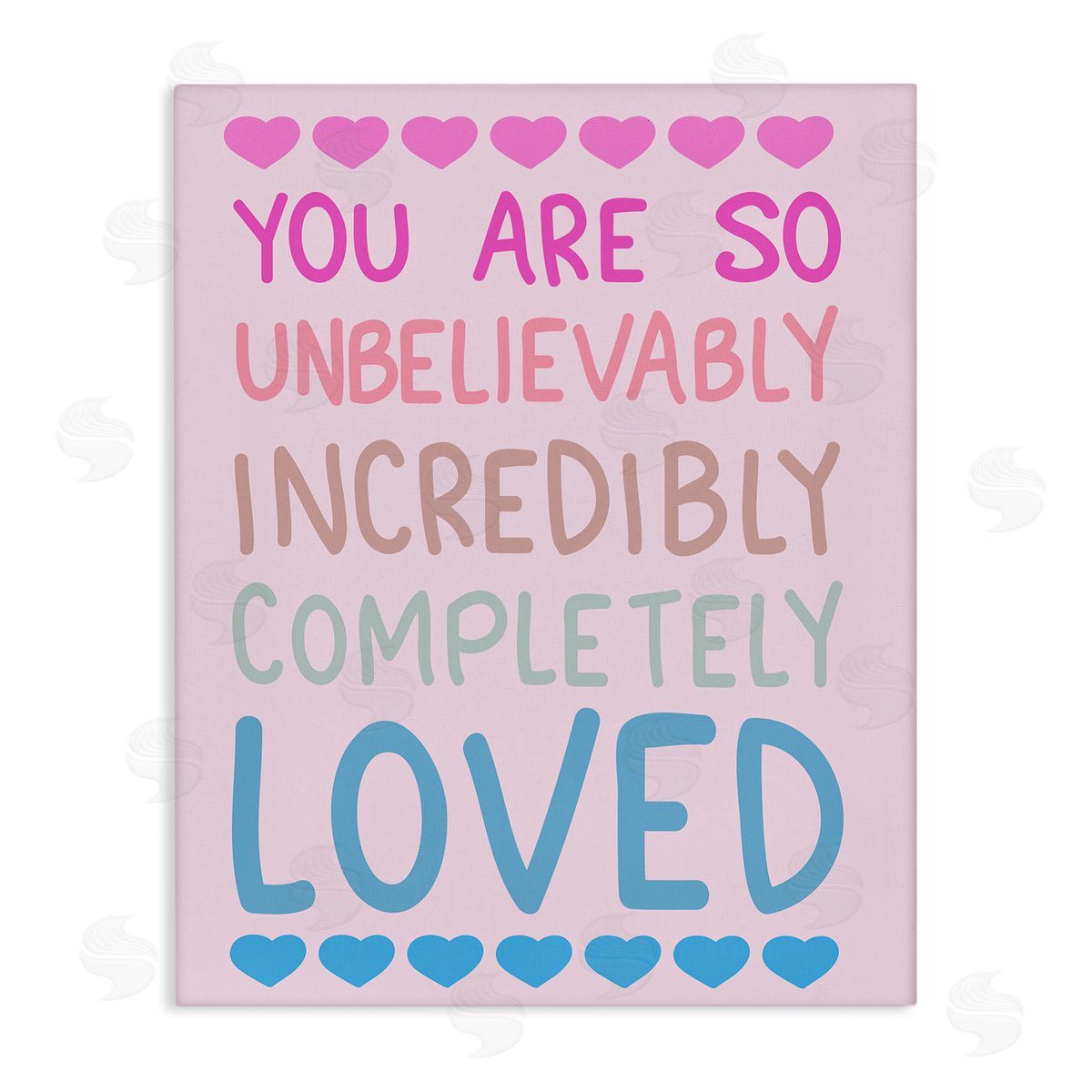 Incredibly Loved with Hearts Canvas Wall Art, Home Decor by Sweet Melody Designs