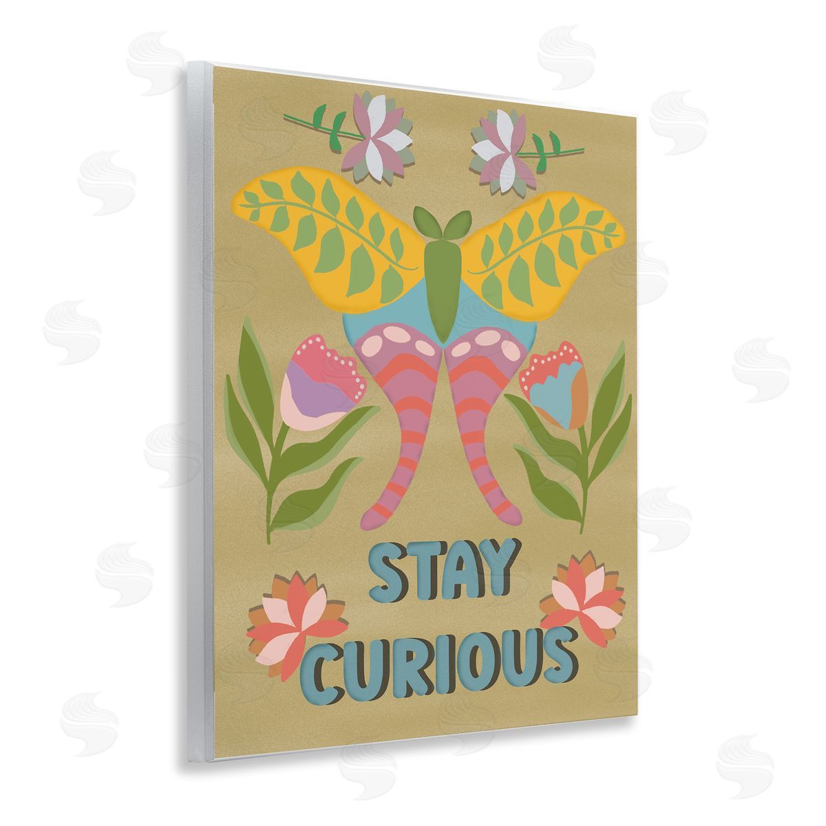 Stay Curious Butterfly Wood Plaque Wall Art, Home Decor by Julia Fox