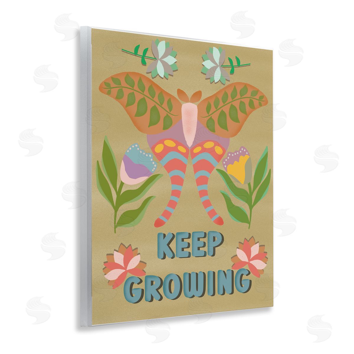 Keep Growing Butterfly Wood Plaque Wall Art, Home Decor by Julia Fox