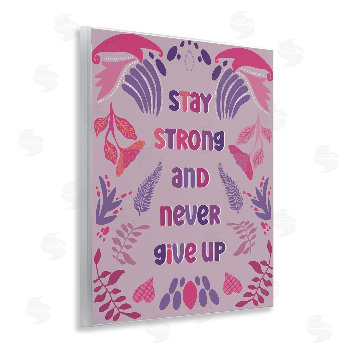 Never Give Up on Purple Wood Plaque Wall Art, Home Decor by Julia Fox