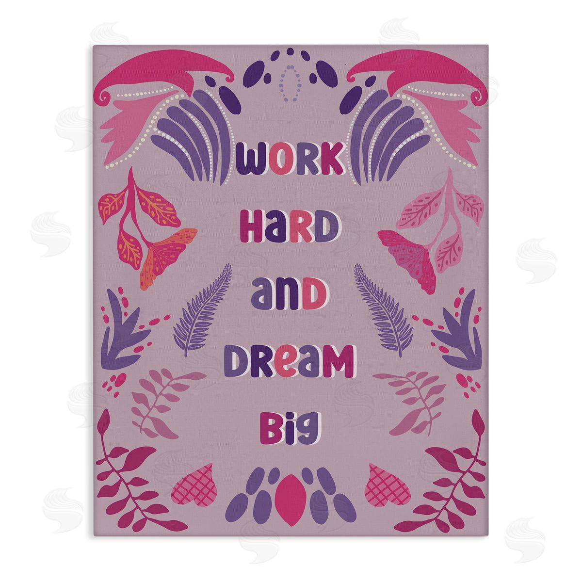 Work Hard Dream Big Canvas Wall Art, Home Decor by Julia Fox