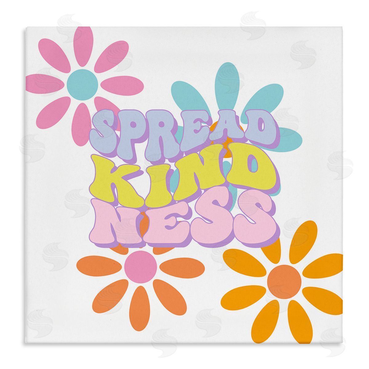 Groovy Spread Kindness Canvas Wall Art, Home Decor by Jesse Keith