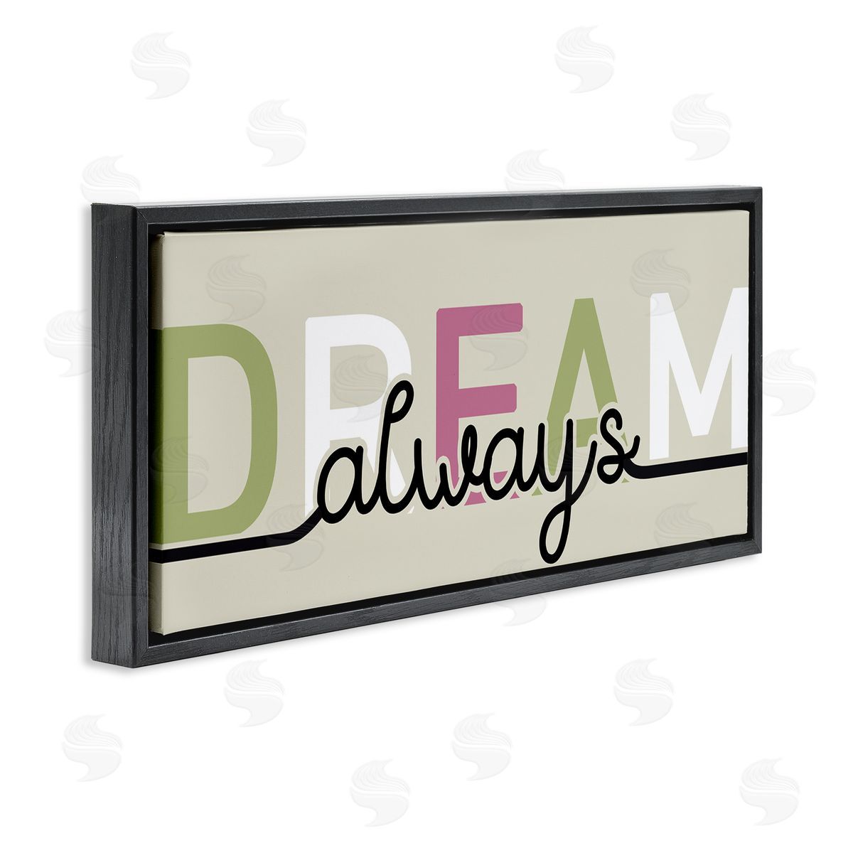 Muted Dream Always Black Floating Frame Canvas Wall Art, Home Decor by Kim Allen