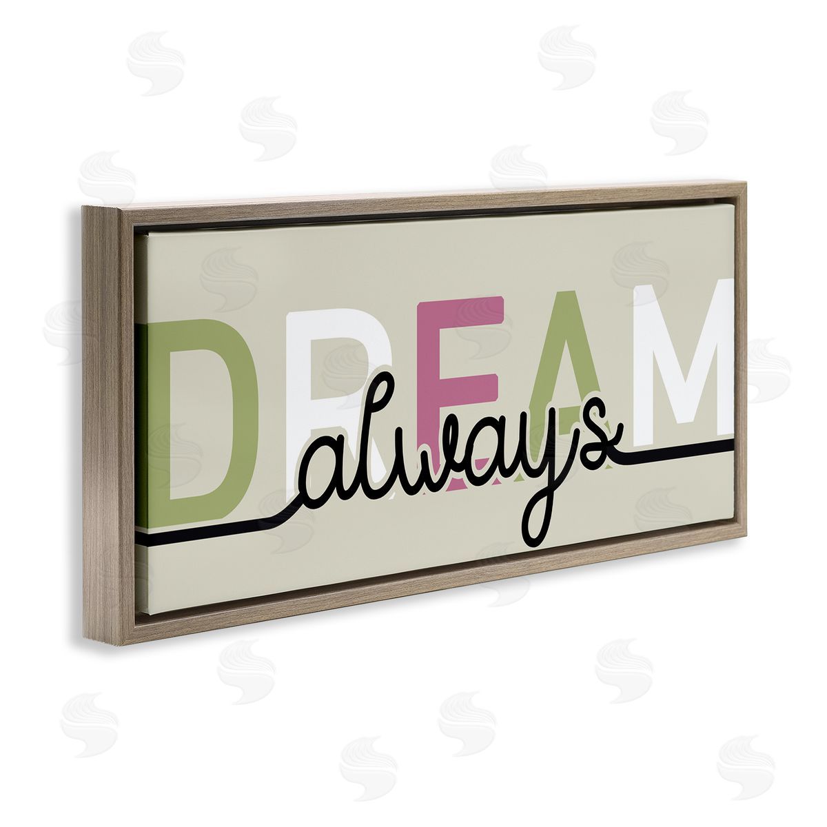 Muted Dream Always Brown Floating Frame Canvas Wall Art, Home Decor by Kim Allen