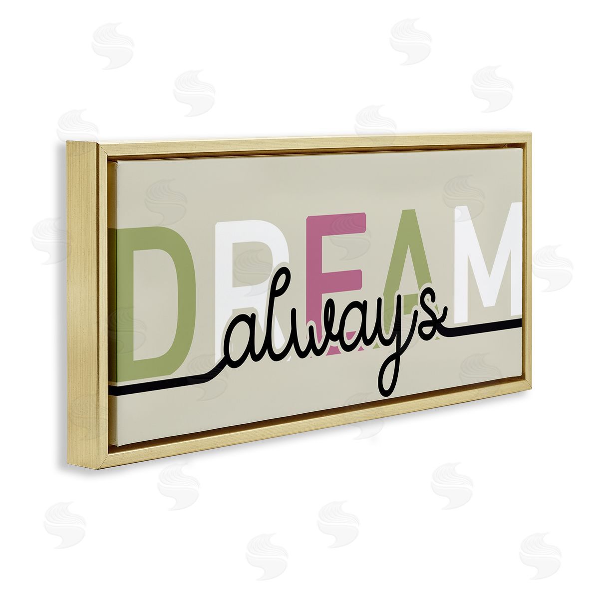 Muted Dream Always Gold Floating Frame Canvas Wall Art, Home Decor by Kim Allen