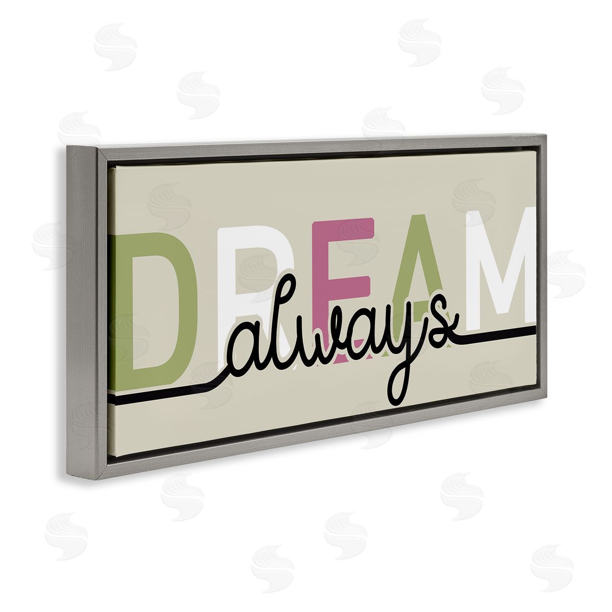 Muted Dream Always Grey Floating Frame Canvas Wall Art, Home Decor by Kim Allen