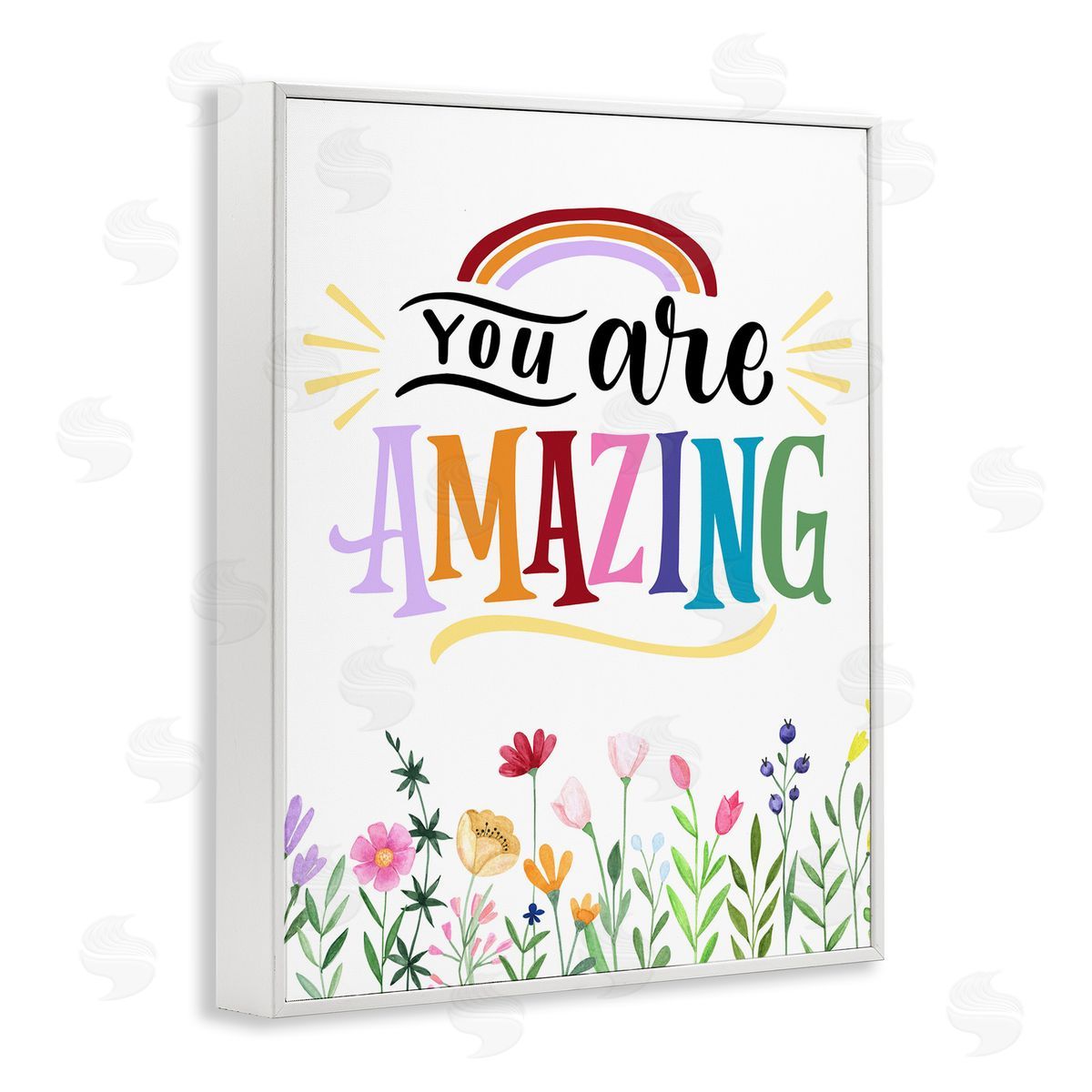 You Are Amazing Encouragement White Frame Print Wall Art, Home Decor by Kim Allen