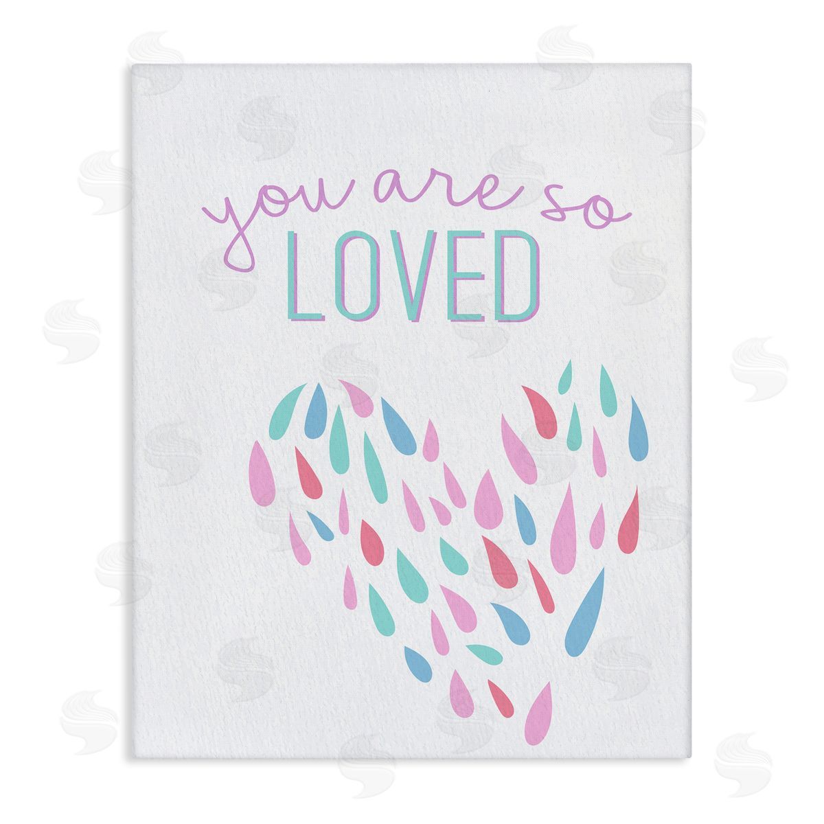 So Loved Abstract Heart Canvas Wall Art, Home Decor by Kim Allen