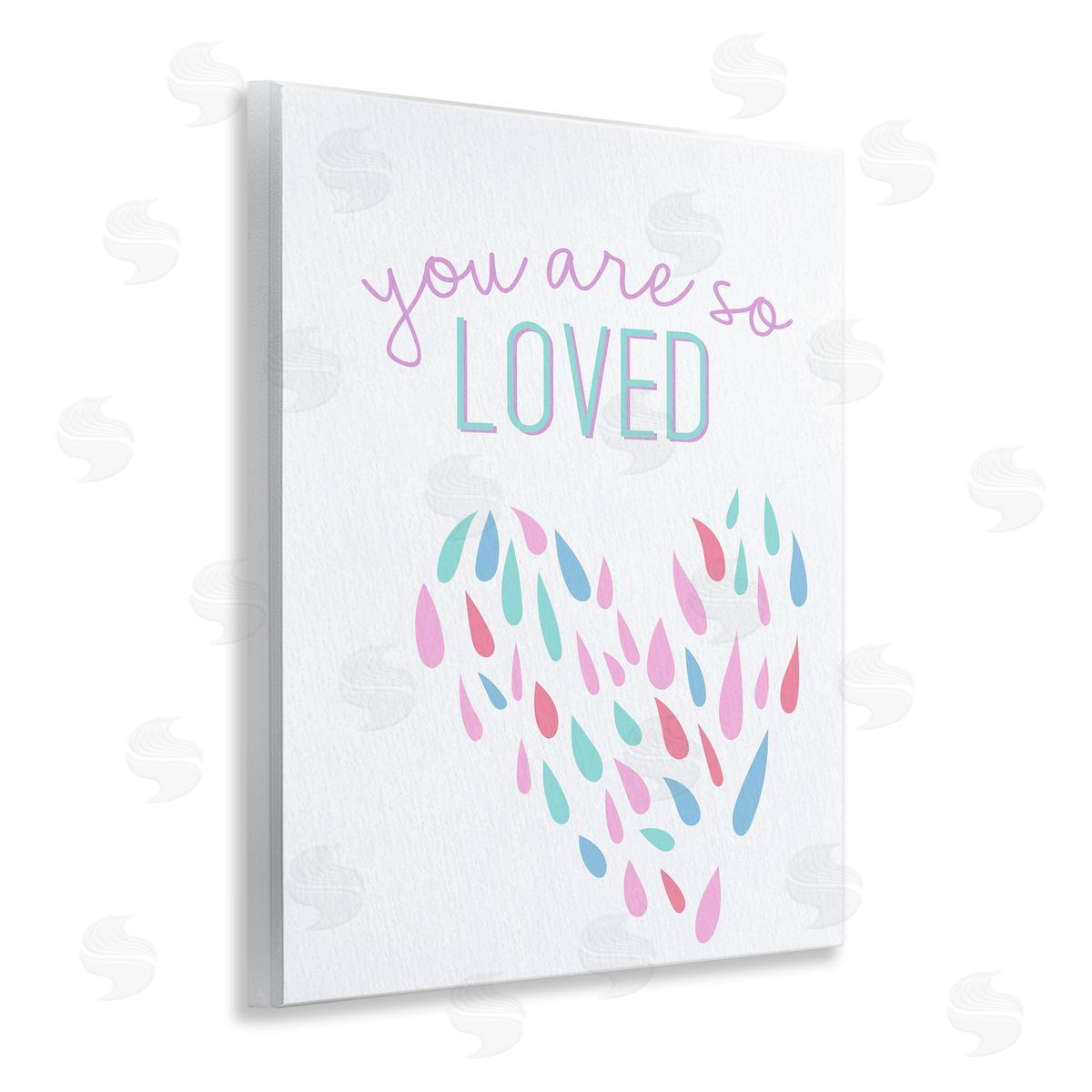 So Loved Abstract Heart Wood Plaque Wall Art, Home Decor by Kim Allen