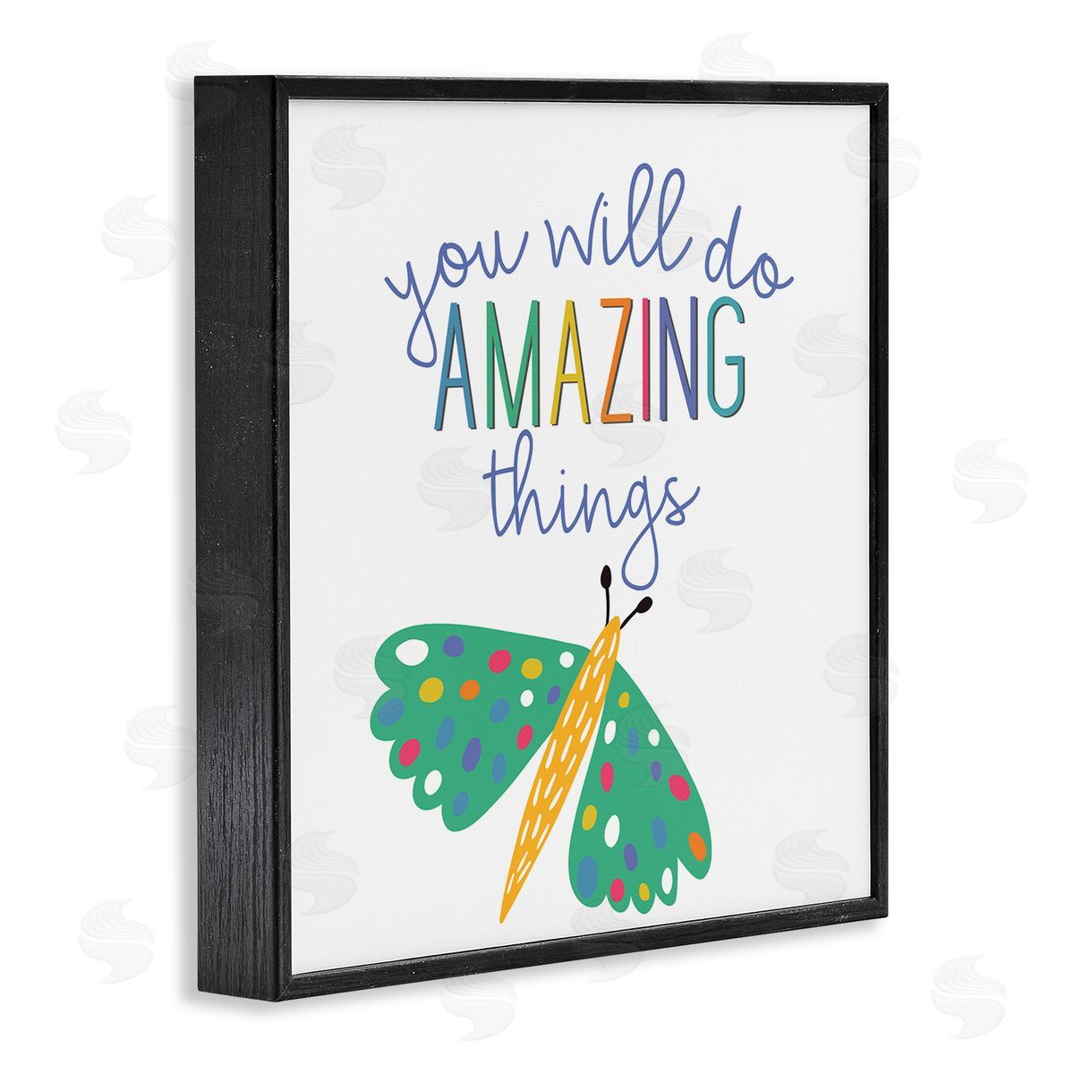 Inspiring Do Amazing Things Black Frame Print Wall Art, Home Decor by Kim Allen