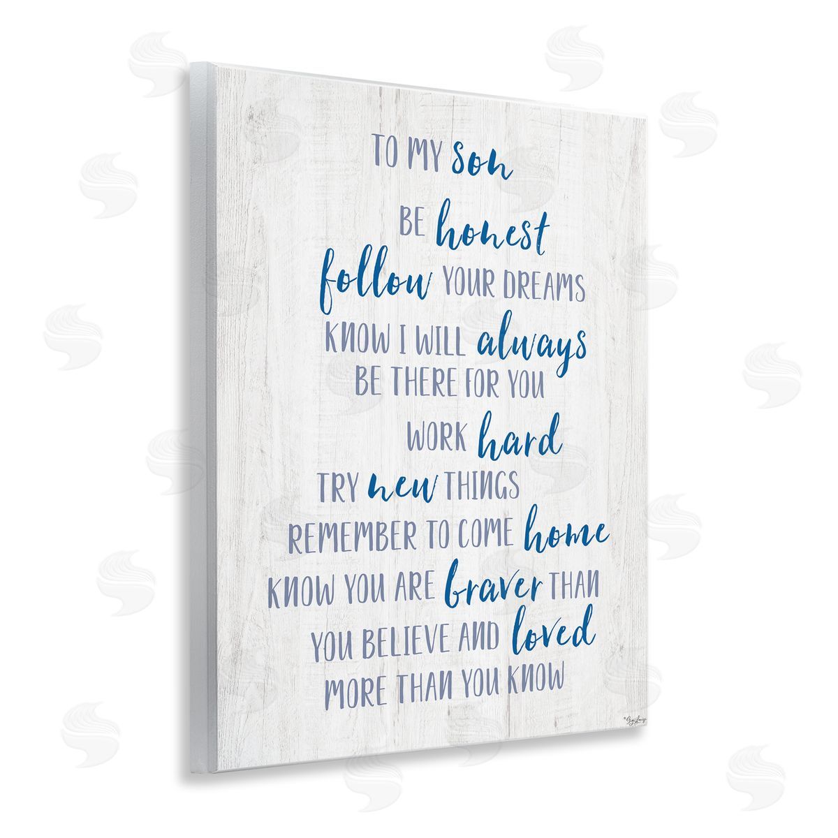 To My Son Positive Parent Wood Plaque Wall Art, Home Decor by Gigi Louise