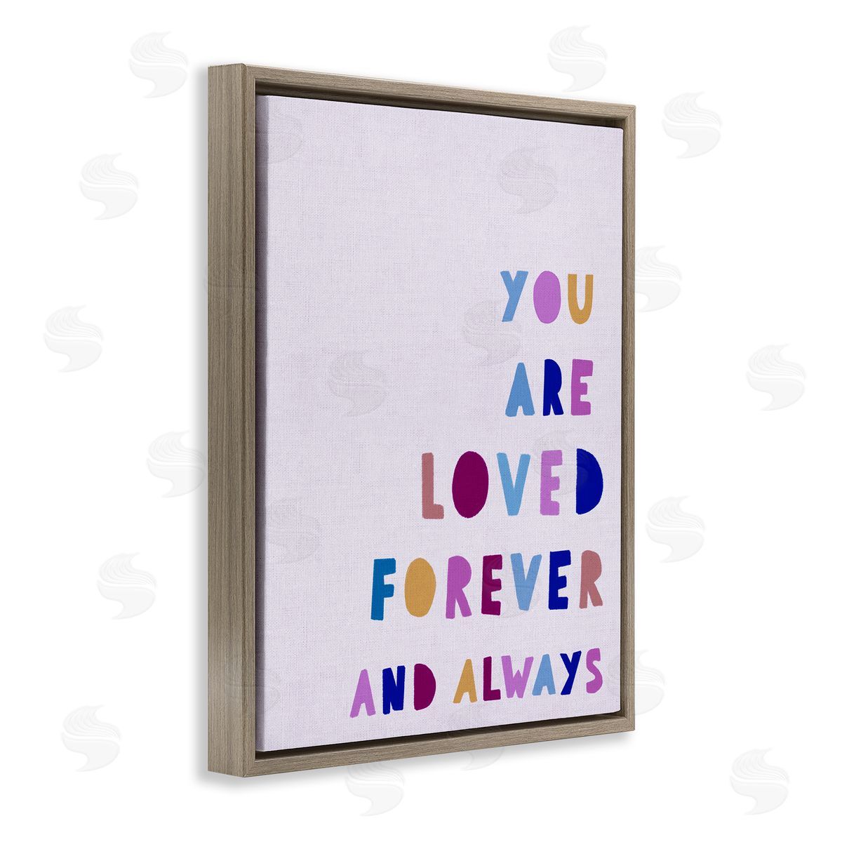 You Are Loved Forever Brown Floating Frame Canvas Wall Art, Home Decor by Leah Straatsma
