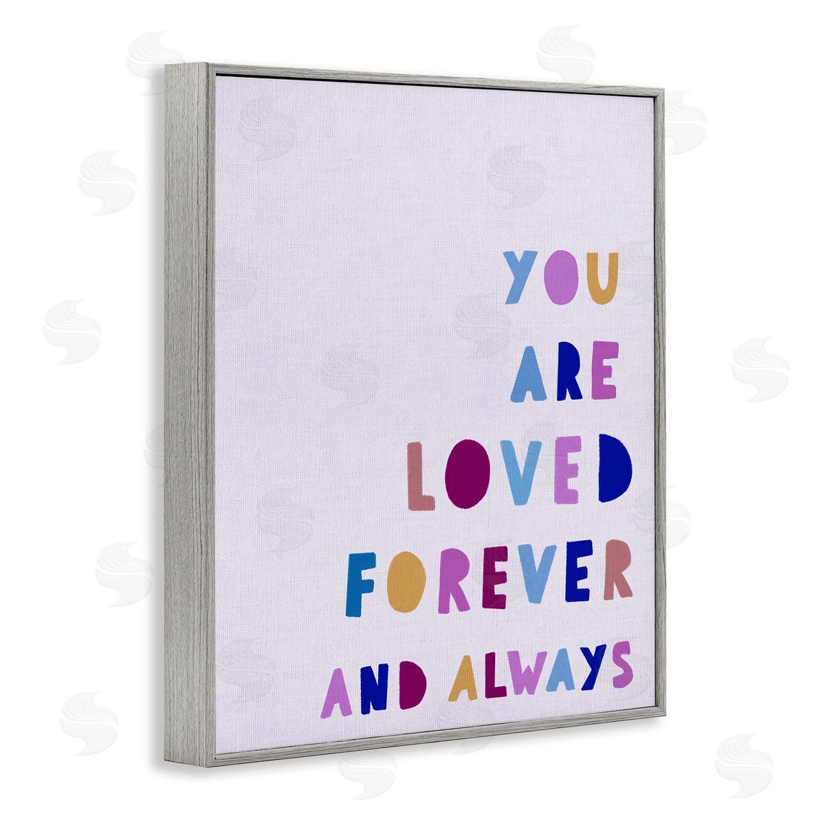 You Are Loved Forever Grey Frame Print Wall Art, Home Decor by Leah Straatsma