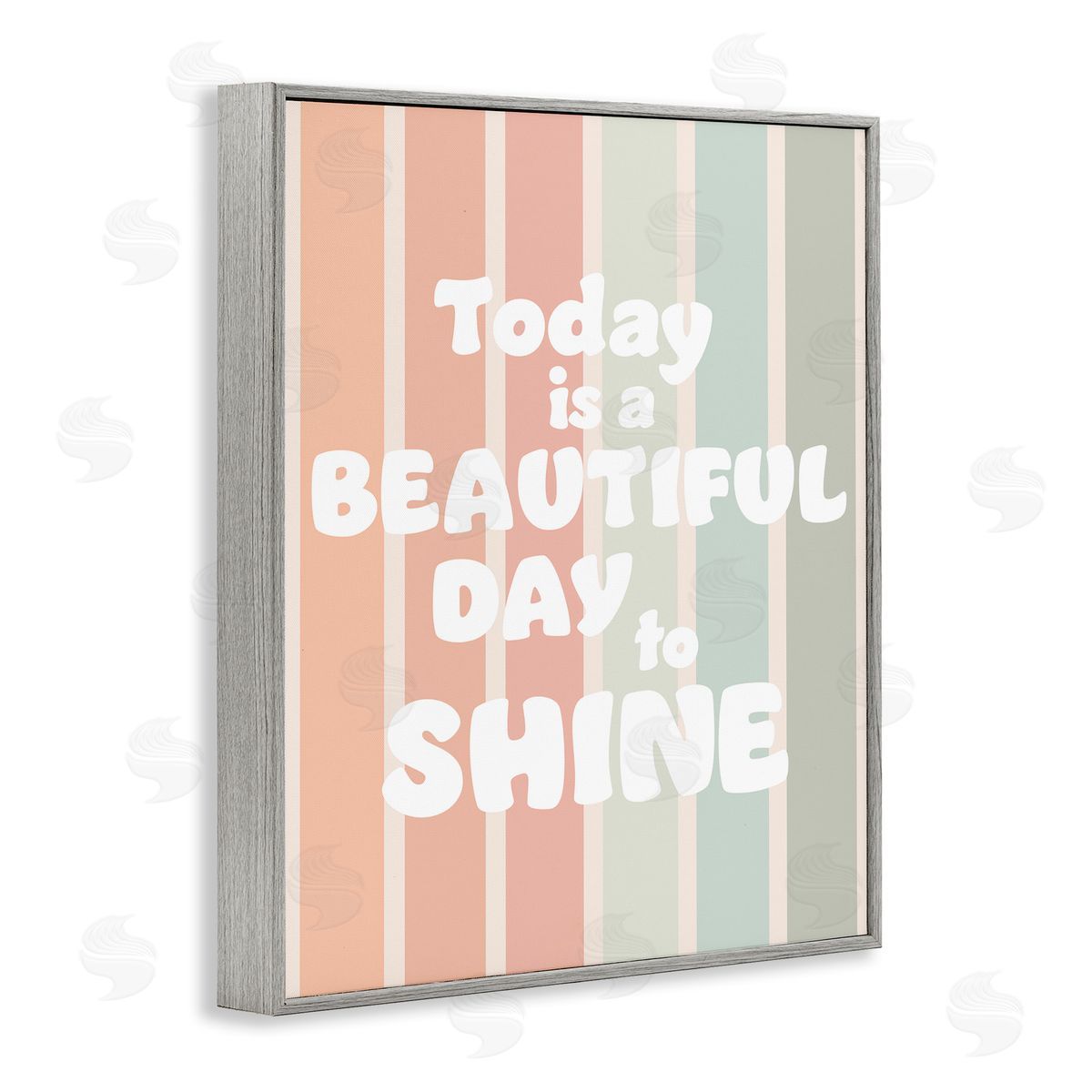 Beautiful Day To Shine Grey Frame Print Wall Art, Home Decor by Leah Straatsma