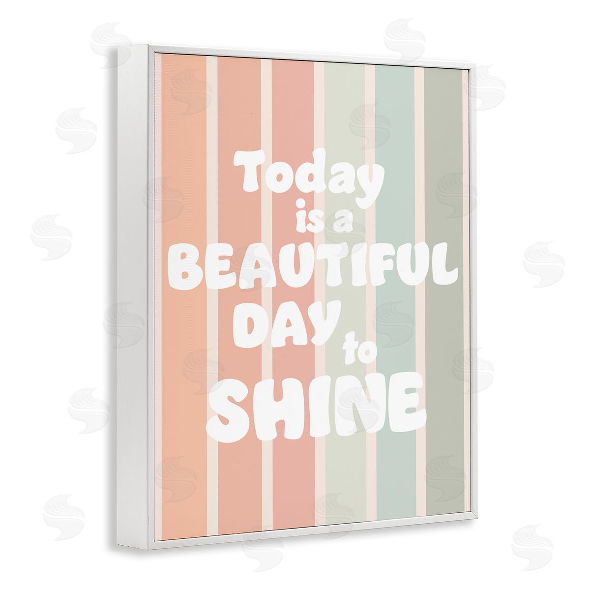 Beautiful Day To Shine White Frame Print Wall Art, Home Decor by Leah Straatsma