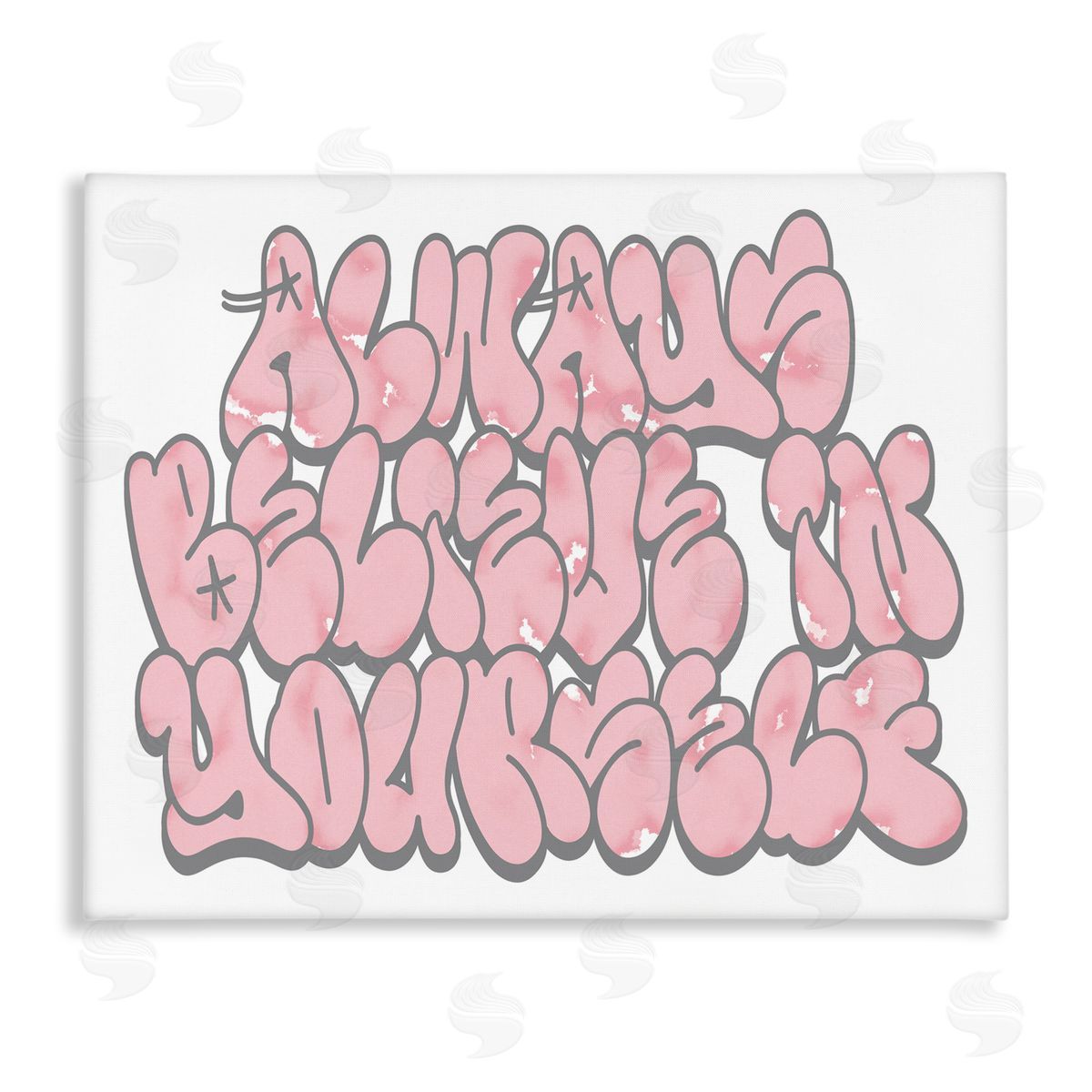 Believe in Yourself Graffiti Canvas Wall Art, Home Decor by Marcus Prime
