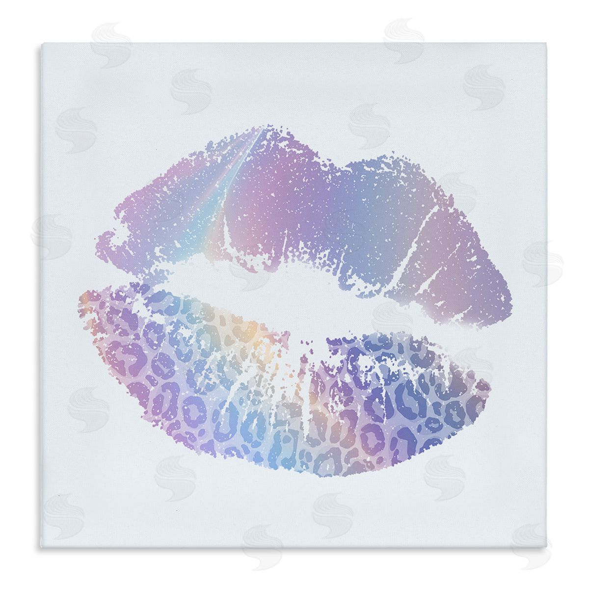 Purple Rainbow Lipstick Canvas Wall Art, Home Decor by Kim Allen