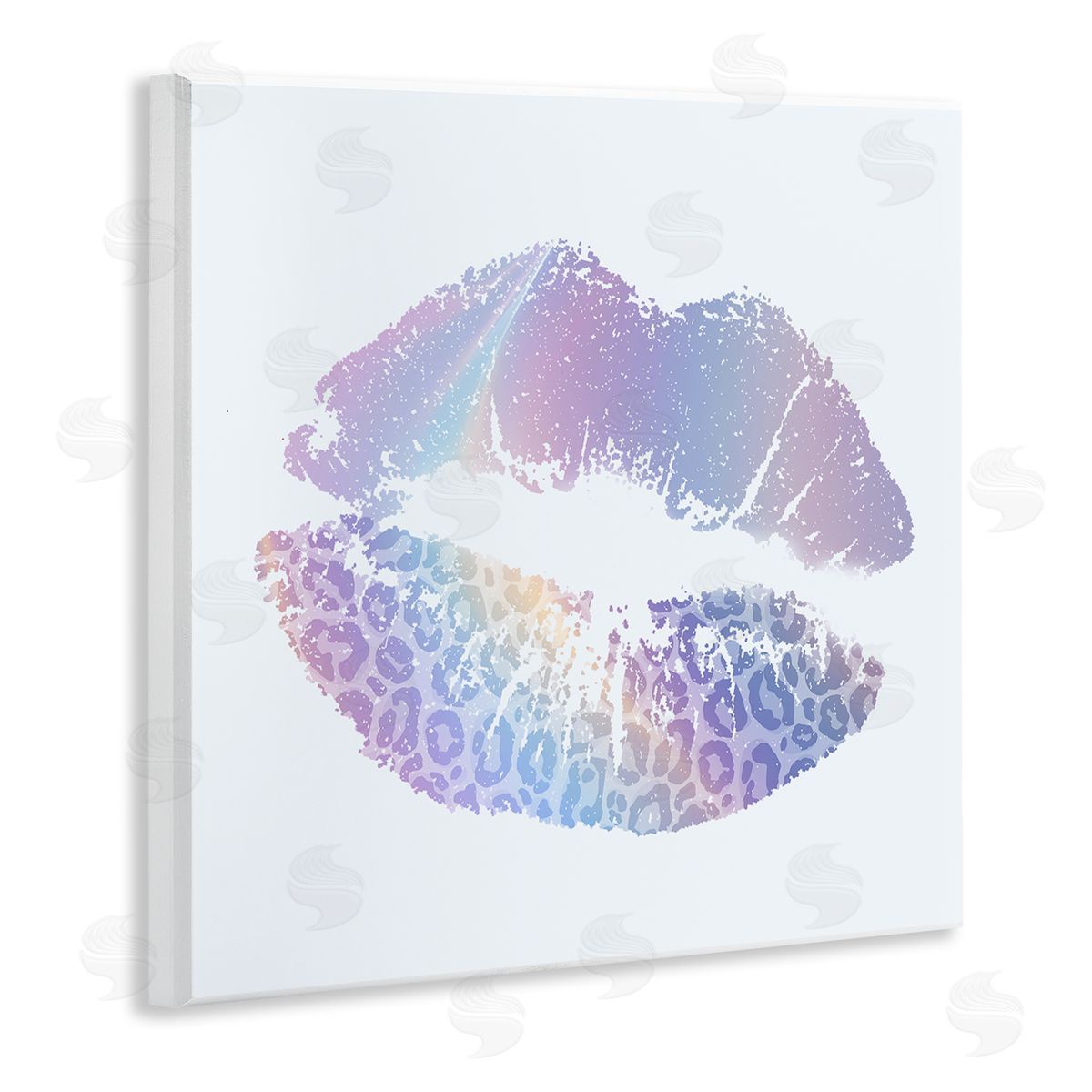Purple Rainbow Lipstick Wood Plaque Wall Art, Home Decor by Kim Allen