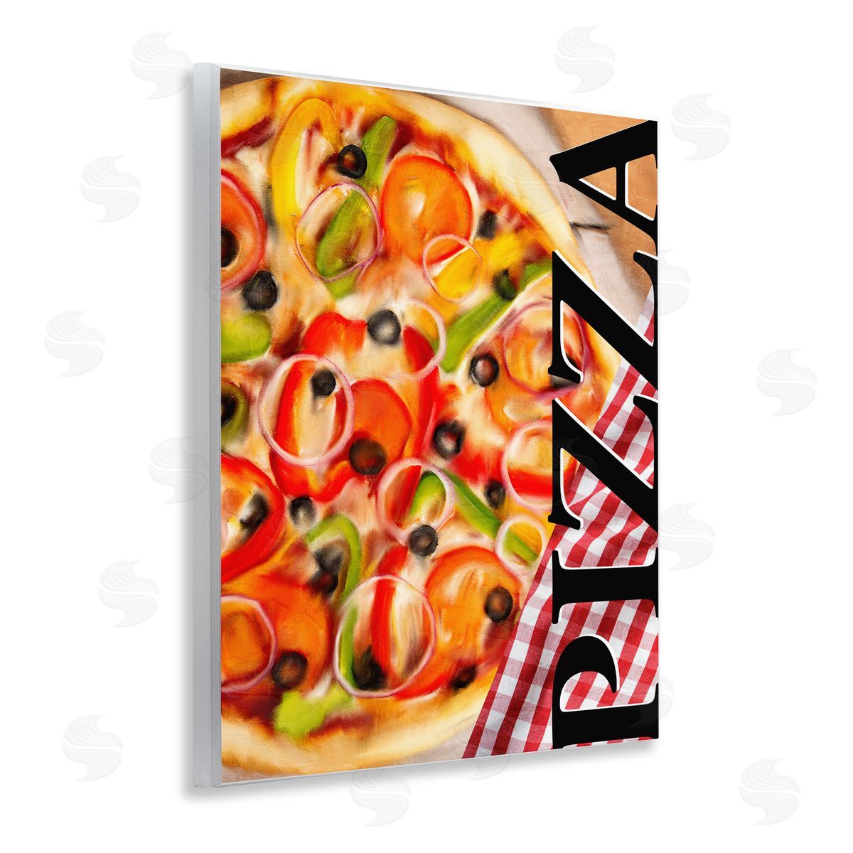 Gourmet Traditional Pizza Wood Plaque Wall Art, Home Decor by Kim Allen