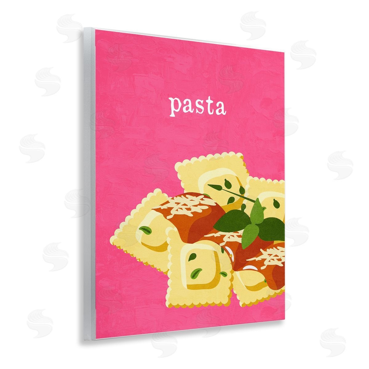 Ravioli Pasta Dish Wood Plaque Wall Art, Home Decor by Kim Allen