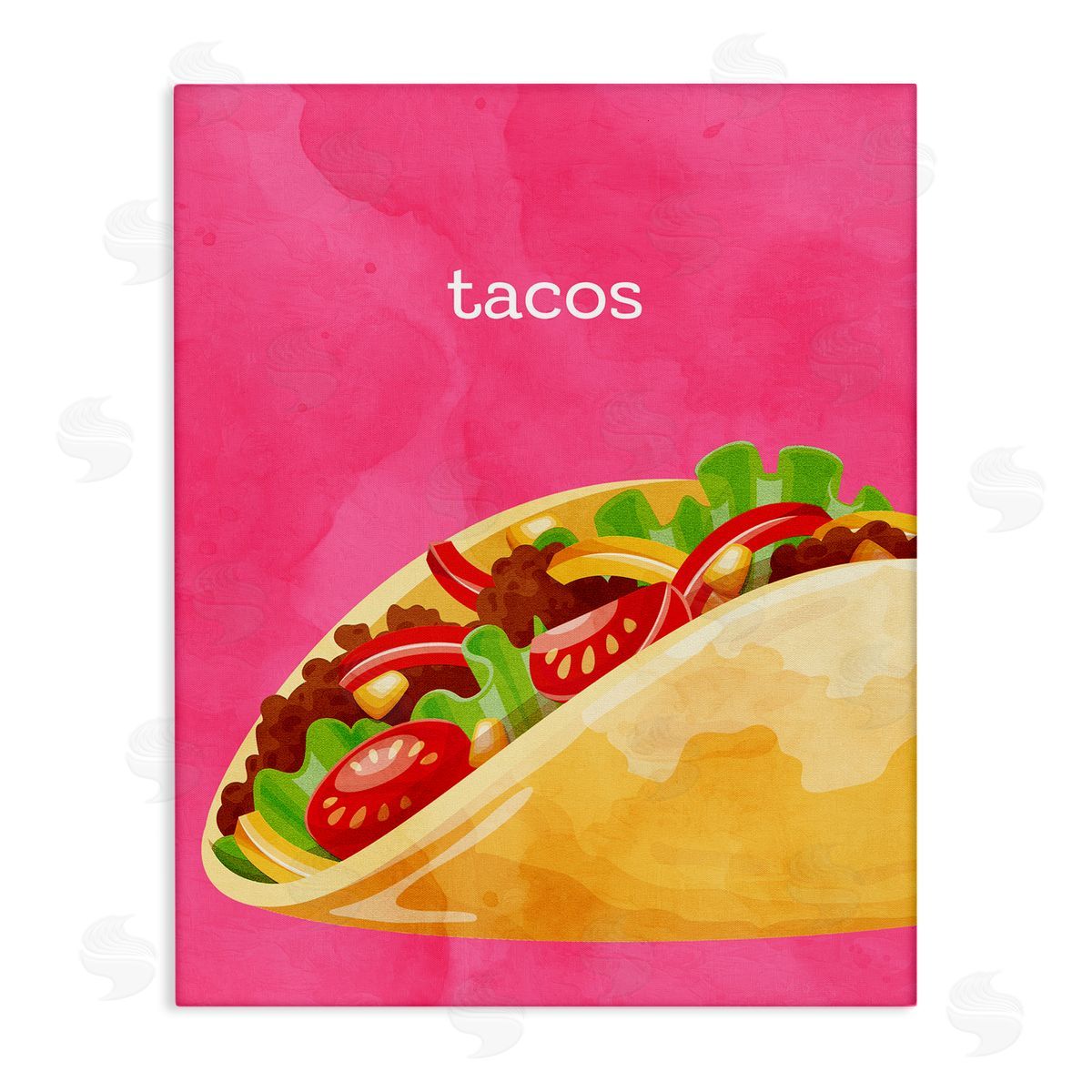Tacos Mexican Cuisine Canvas Wall Art, Home Decor by Kim Allen