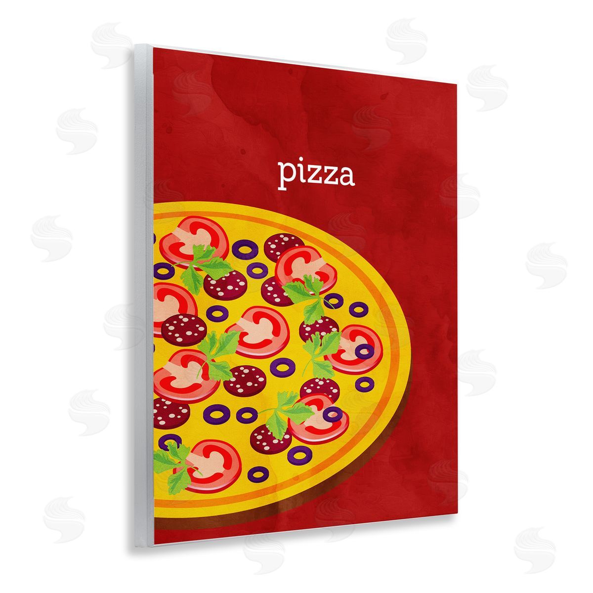Tasty Savory Pizza Wood Plaque Wall Art, Home Decor by Kim Allen